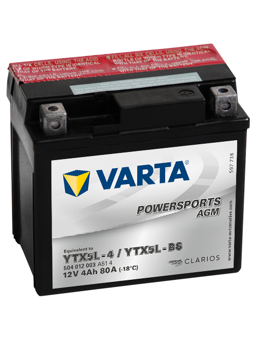 Varta 12V/4Ah moto LF, YTX5L-4/YTX5L-BS Access DRR, TGB Bullet Varta 12V/4Ah moto LF, YTX5L-4/YTX5L-BS Access DRR, TGB Bullet