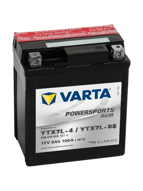 Varta 12V/6Ah - moto LF (YTX7L-4/YTX7L-BS) Varta 12V/6Ah - moto LF (YTX7L-4/YTX7L-BS)