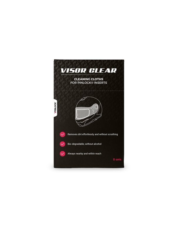 VALYMO ŠLUOSTĖS VISOR CLEAR PINLOCK PLĖVELIŲ PRIEŽIŪRAI 8VNT