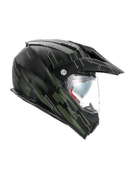 VITO CROSS HELMET WITH VISOR MOLINO MATT BLACK / ARMY GREEN 2