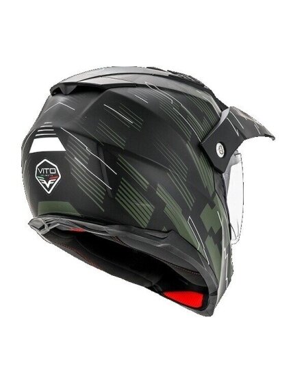 VITO CROSS HELMET WITH VISOR MOLINO MATT BLACK / ARMY GREEN 3