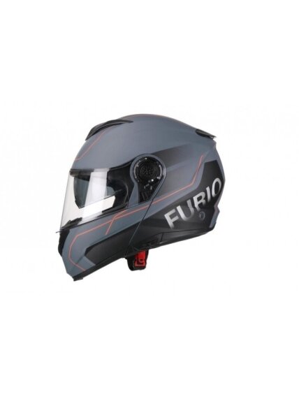 Vito Furio Modular Helmet – Matt Black Red 2