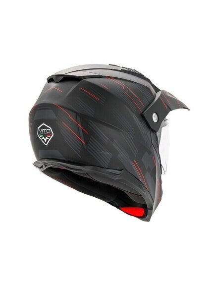 Vito Molino Cross Helmet – Matt Black / Red | ECE 22.06, Sun Visor, Ventilation 3 Vito Molino Cross Helmet – Matt Black / Red | ECE 22.06, Sun Visor, Ventilation 3