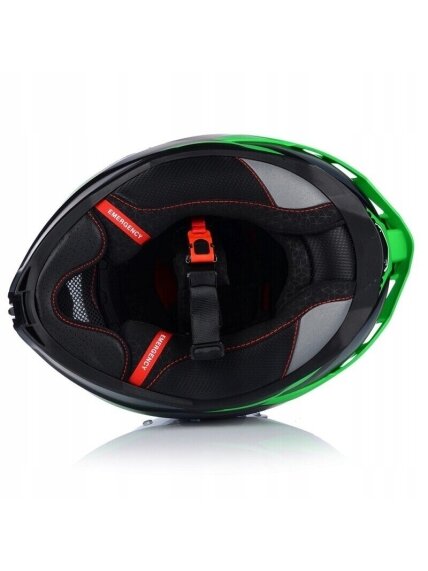 Vito Presto Helmet with Sun Visor – Matt Black/Green | ECE 22.06, Pinlock Ready 11