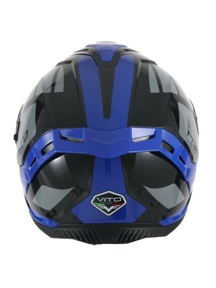 Vito Presto Helmet with Sun Visor – Shiny Blue/Black | ECE 22.06, Pinlock Ready 3