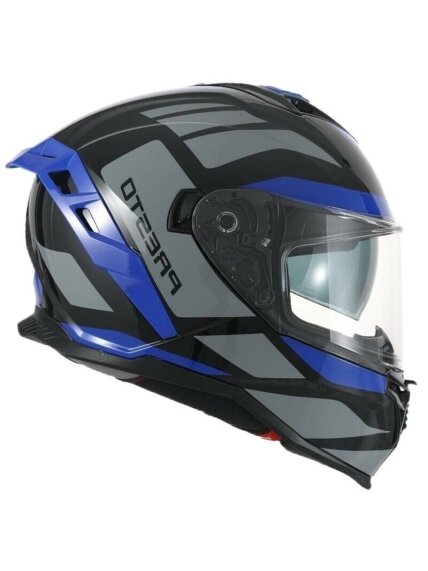 Vito Presto Helmet with Sun Visor – Shiny Blue/Black | ECE 22.06, Pinlock Ready Vito Presto Helmet with Sun Visor – Shiny Blue/Black | ECE 22.06, Pinlock Ready