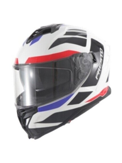 Vito Presto Helmet with Sun Visor – Shiny White/Deco | ECE 22.06, Pinlock Ready 2 Vito Presto Helmet with Sun Visor – Shiny White/Deco | ECE 22.06, Pinlock Ready 2