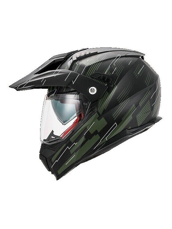 VITO CROSS HELMET WITH VISOR MOLINO MATT BLACK / ARMY GREEN 1 VITO CROSS HELMET WITH VISOR MOLINO MATT BLACK / ARMY GREEN 1