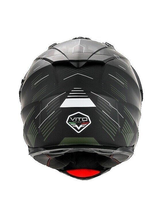 VITO CROSS HELMET WITH VISOR MOLINO MATT BLACK / ARMY GREEN 4