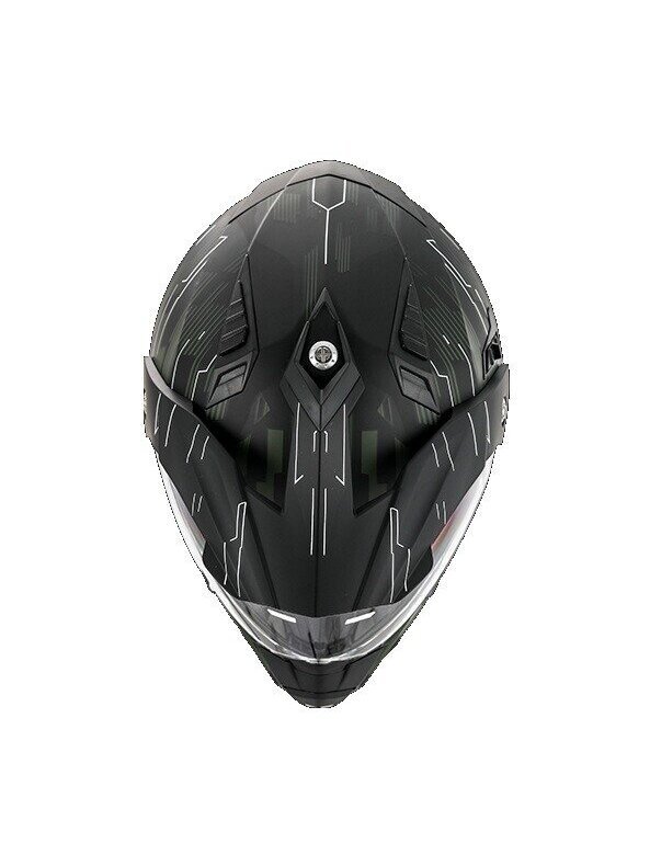 VITO CROSS HELMET WITH VISOR MOLINO MATT BLACK / ARMY GREEN 5