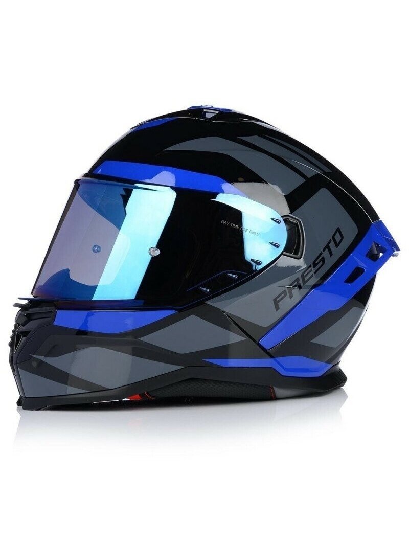 Vito Presto Helmet with Sun Visor – Shiny Blue/Black | ECE 22.06, Pinlock Ready 4 Vito Presto Helmet with Sun Visor – Shiny Blue/Black | ECE 22.06, Pinlock Ready 4