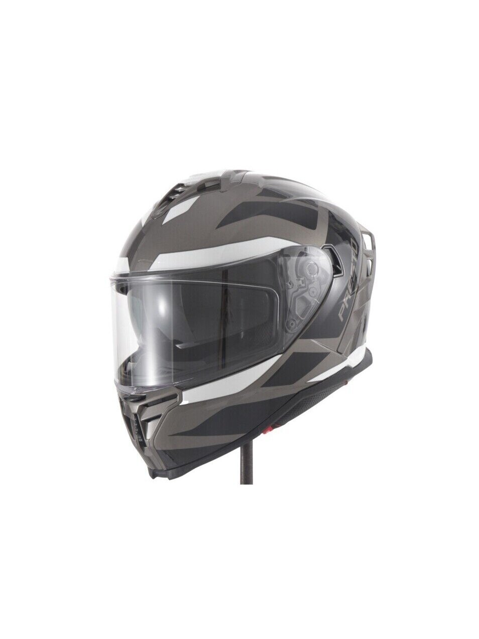 Vito Presto Helmet with Sun Visor – Shiny Grey/Black | ECE 22.06, Pinlock Ready 1