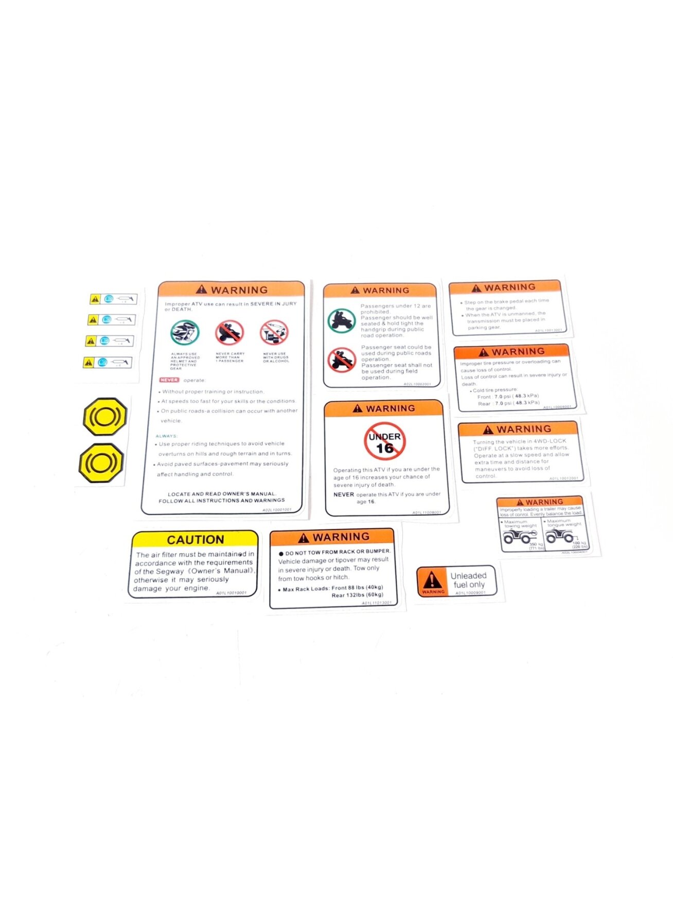 WARNING LABEL COMBINATION (EU167)(LONG VEHICLE) (unavailable) WARNING LABEL COMBINATION (EU167)(LONG VEHICLE) (unavailable)