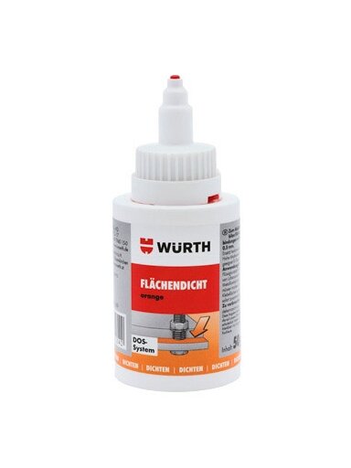 WURTH PLOKŠTUMŲ HERMETIKAS DOS/0.5MM ORANDŽINIS, 50G